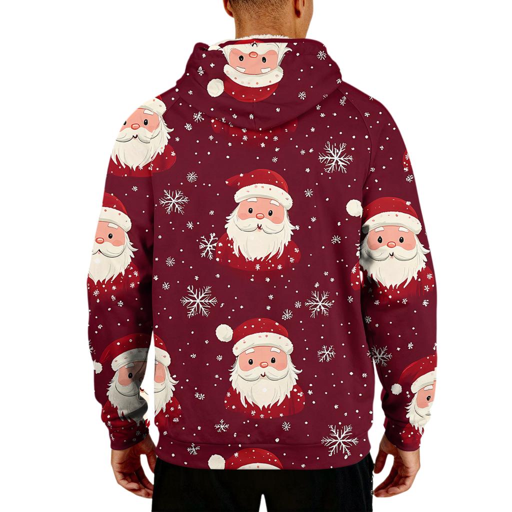 Men's Casual Long-Sleeve Fleece Hoodie With Pockets