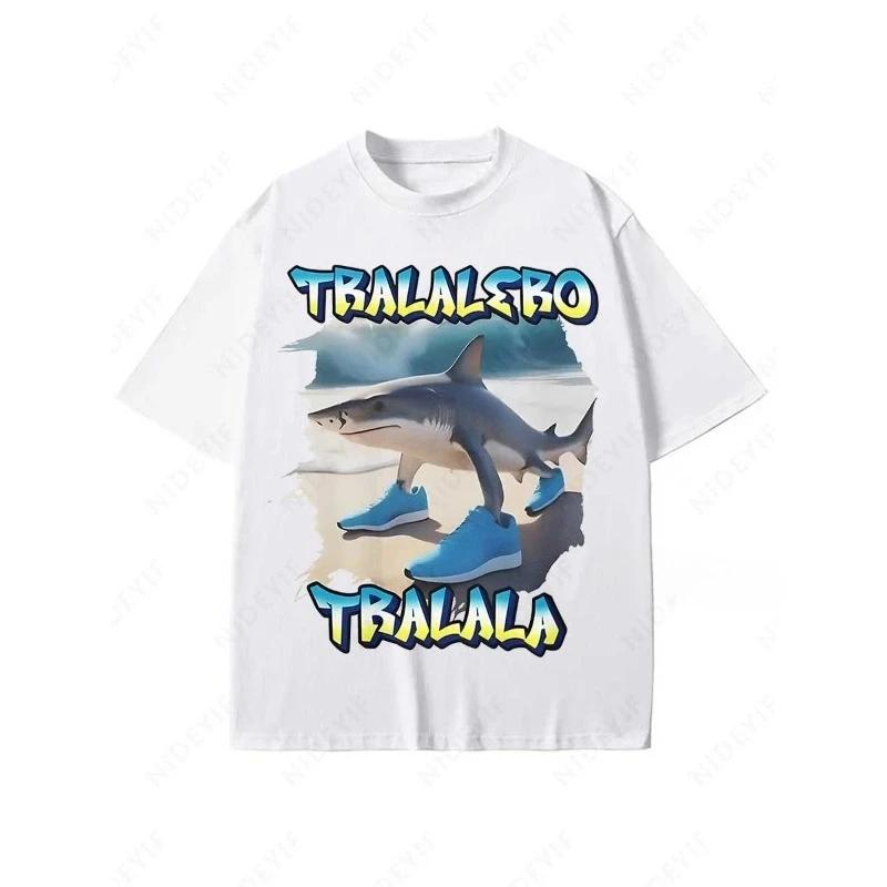 Italian Brainrot Funny Meme T-shirts Tralalero Tralala Tung Tung Tung Sahur Bombardiro Crocodilo Brr Brr Patapim Washed T Shirts