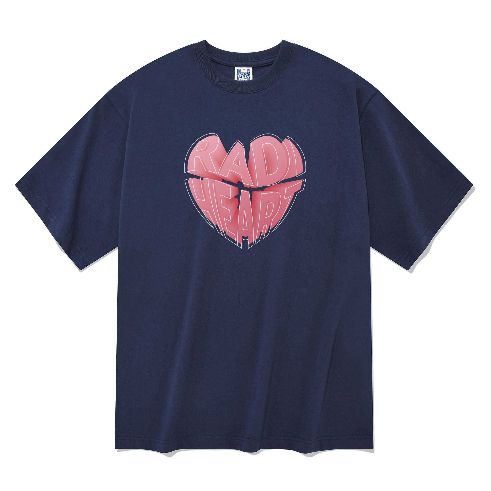Radineo Heart Balloon Short Sleeve T-Shirt Navy L