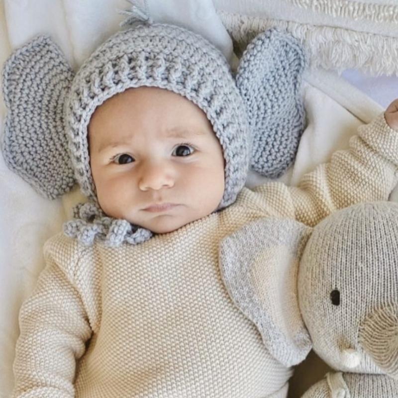 Kleinkind Baby Strickmütze Handgemacht Gehäkelt Cartoon Tier Thema Mützen Mütze Niedliche Ohren Babymütze Neugeborenen Fotografie Requisiten