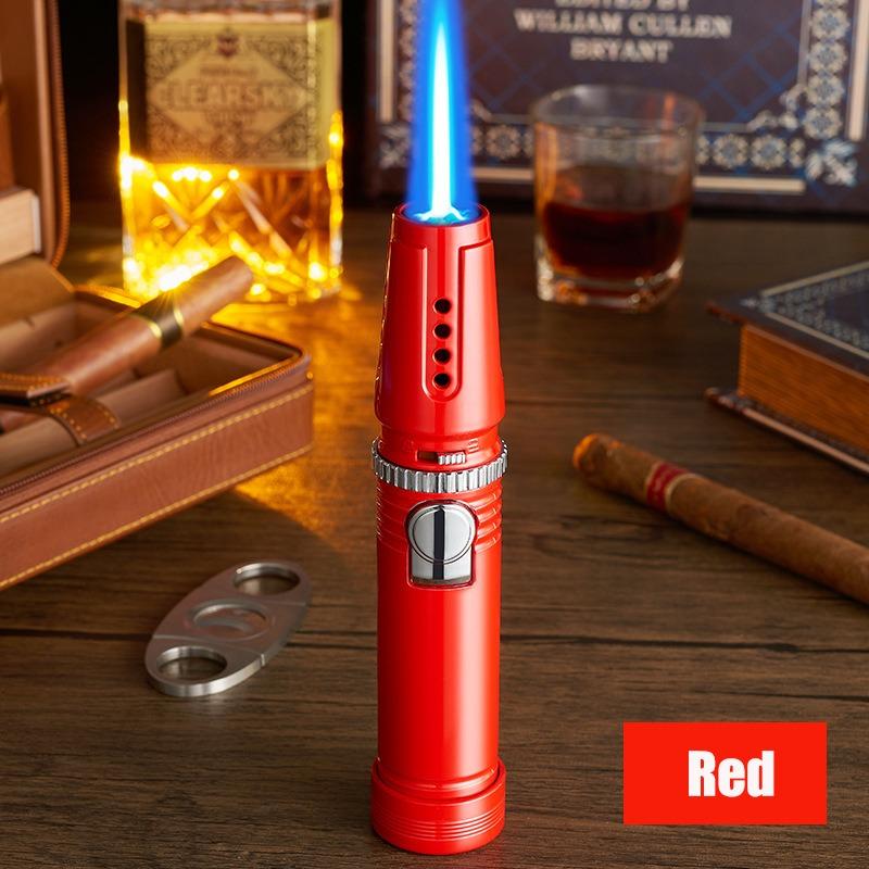 Novel Refillable Butane Turbo Gas Jet Flame Lighters Outdoor BBQ Gun Windproof Lighter Smoking Cigars for Men Kitchen Accessory