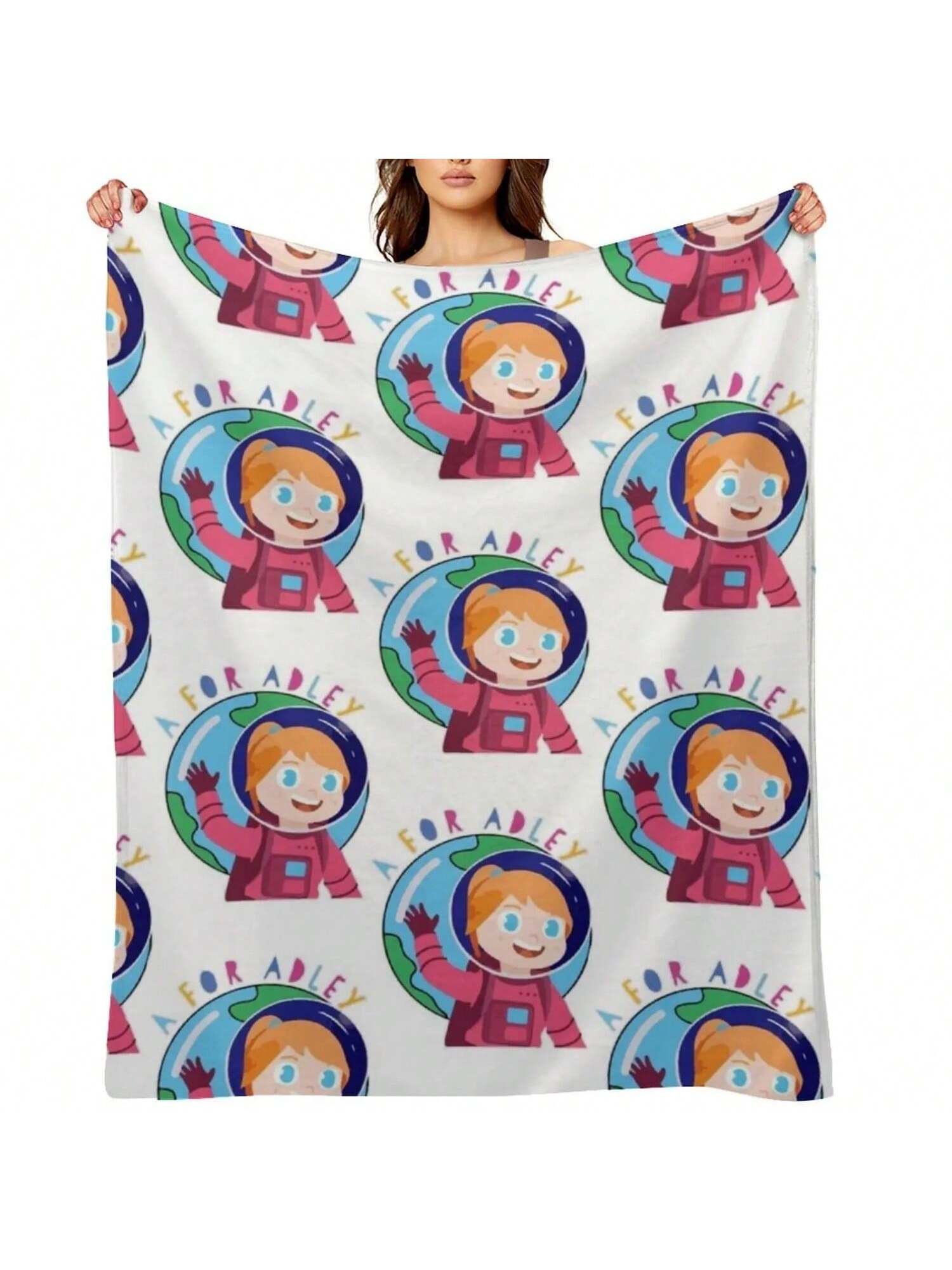 

Funny Adley S T-Shirt Throw Blanket Vintage S For Sofa Thin Blankets 75X95CM серый