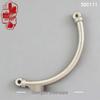 S999 Sterling Silver Double Ring Jewelry Component - Curved Tube Shape