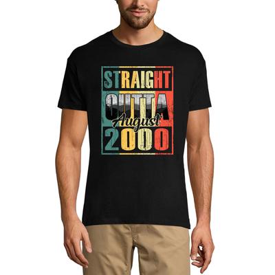 Men's T-Shirt Straight Outta August 2000 - Vintage 21st Birthday Gift Tee Shirt