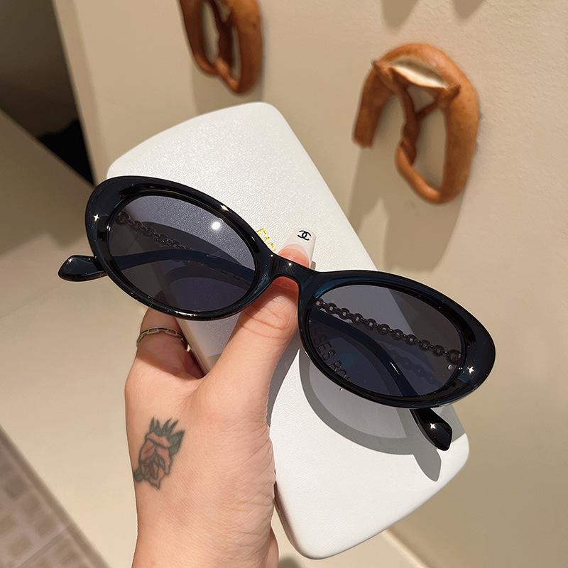 Oval Shape Sunglasses Women European American Style UV Protection Fashion Trendy Sun Glasses for Women Men