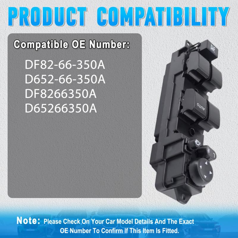 DF82-66-350A For Mazda 2 2008-2012 ABS Black Electric Power Window Switch D652-66-350A DF8266350A D65266350A