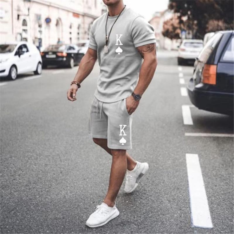 Summer Men's Clothing 3d Printed Man Casual Fashion Short Sleeve Set Man Fashion Printed Short Sleeve Shorts Two-Piece
