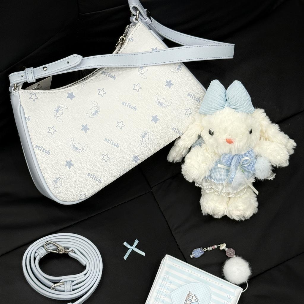 New Disney Stitch PVC Handbag, Crossbody Bag, Shoulder Bag Women's Light Blue BMK-72829L