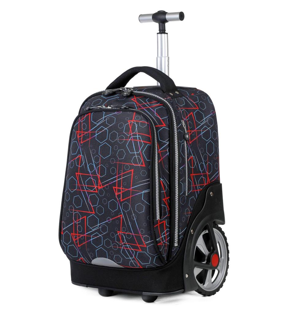 Vistar Climbing-Stairs Water-Resistant Trolley Backpack with Large Wheels & Capacity for Students