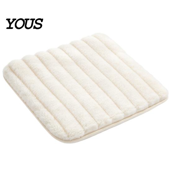 Warm Seat Cover for Long Sitting Plush Chair Cushion with Ties, Fuzzy Pad Anti-slip Skin Friendly Home Office Bottom, Fluffy Winter Mat Dining Durable