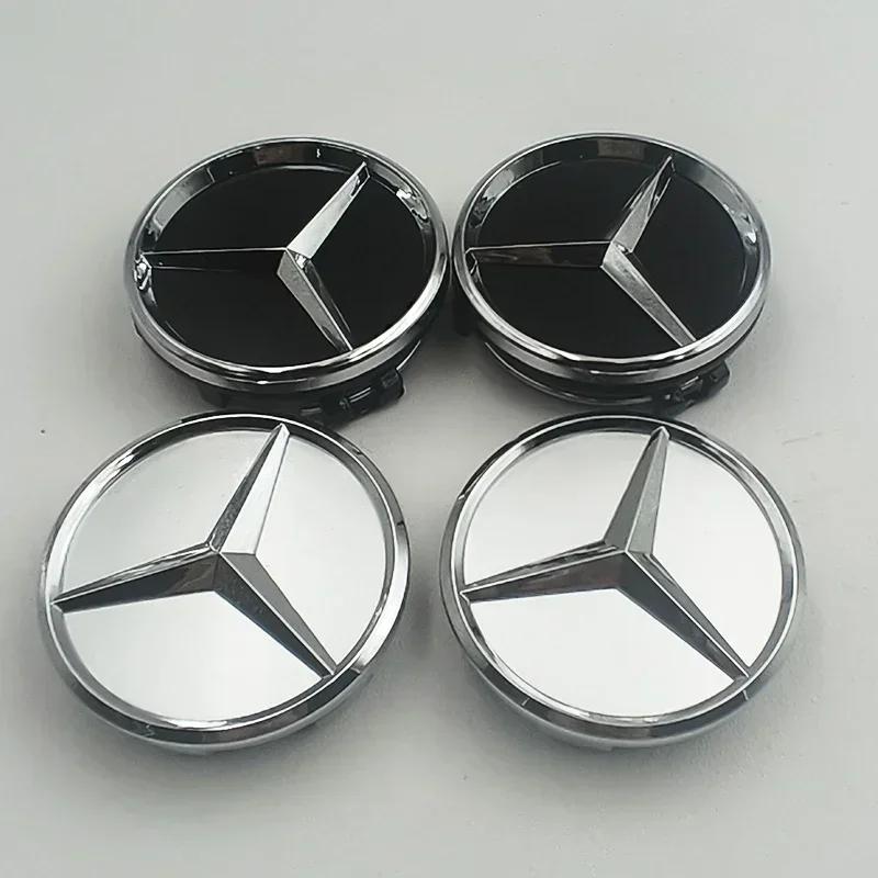 Dla Mercedes Benz 4 szt. 60 mm Nakładki na środek piasty kół do Mercedes Benz A B C E S CLA CLS GLK ML GLA GLB GLC GLE Akcesoria