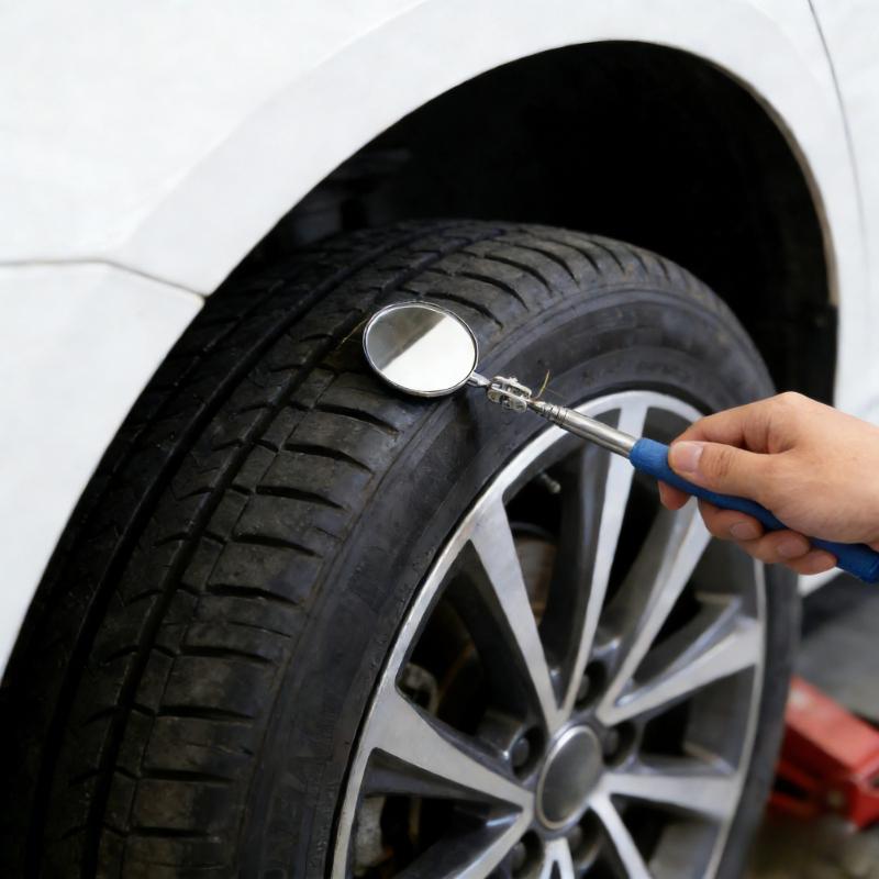 1 Stück Auto Reparatur Inspektionsspiegel 360 Grad Faltbar Teleskop Reflektor Fahrwerksinspektion für Autoreparatur