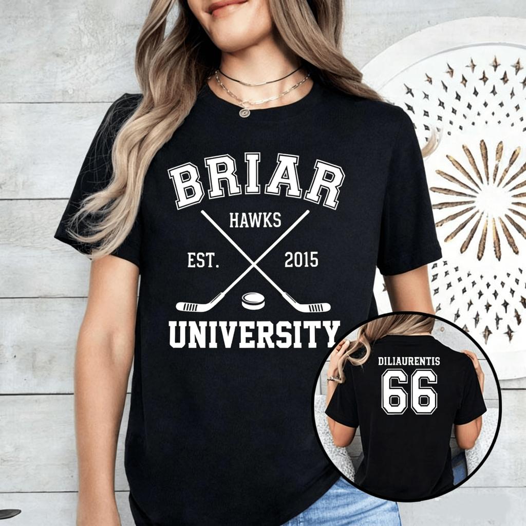 Off Campus Serie Briar University Di Laurentis 66 Shirt Hockey Rounisexce Shirt Briar U T-Shirt Sommer Unisex Unisex Baumwolle Y2ktShirt