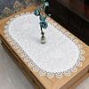 Oval Lace Table Runner, Vintage Table Runner Doily, Retro Lace Table Runner Floral Placemat for Coffee Table Dining Table Decor