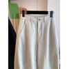 Weitbeinige lässige gebogene Messerhose für Damen im Frühling und Herbst, lockere Passform, hohe Taille, vielseitig, sichelförmige Bananenhose, lange Hose