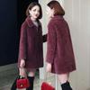 Women's Mid-Life & Senior Plus Velvet Faux Lambswool Coat - Winter Granular Fleece Jacket for Moms
