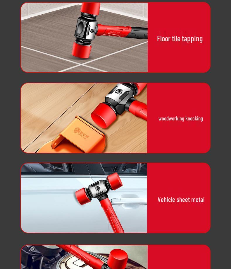 Heavy Duty Solid Rubber Mallet for Floor Laying and Tile Installation