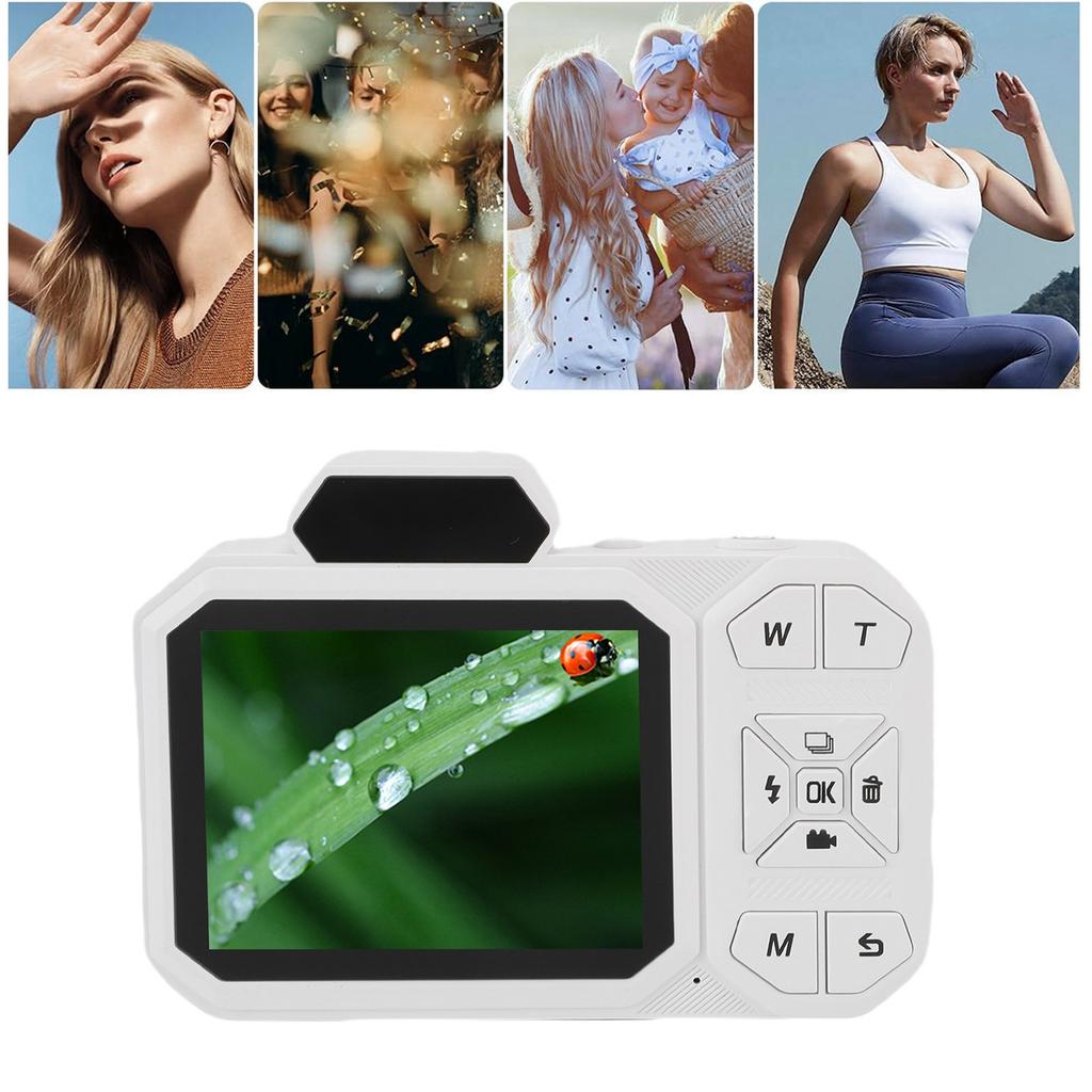 4K Digital Camera Auto   65MP Vlog Camera with 18x Digital Zoom LED Flash 2.88 Inch HD Screen for Photography Travel