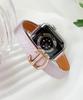 Adeo Apple Watch Premium Glossy Slim Strap Light Purple Lilac Leather Watch Band