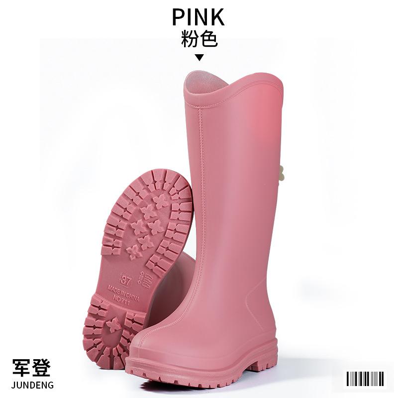 Rain shoes women's fashion non-slip rain boots adult water boots high cross-border water shoes waterproof boots long overshoes