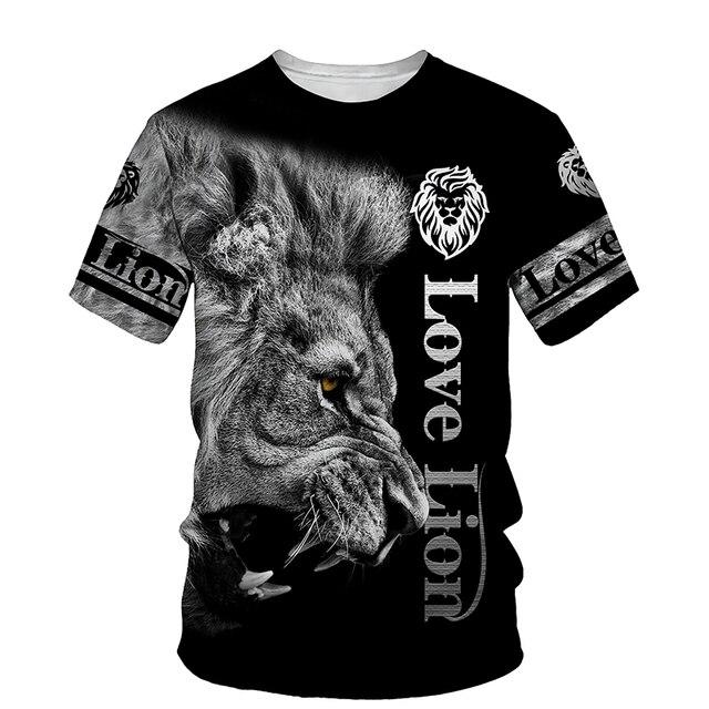 2022 sommer männer Casual Anzug Mode 2 Stück Set 3D Gedruckt Löwe Kurzarm T-Shirt Shorts Anzug Sportswear Casual shorts