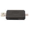 Card Reader 3 In 1 USB C Support OTG Plug and Play High Speed ABS Casing Memory Card Reader for PC