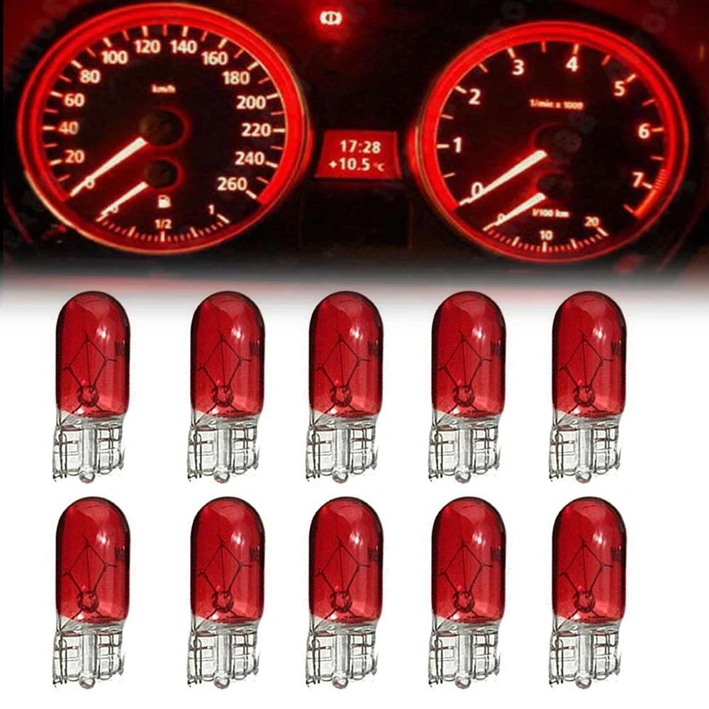 10Pcs Automotive T5 Halogen Bulb Single & Dual Filament Amber Bulb 12V 1.2W Brake/Signal/Licence Plate Light Auto Accessories