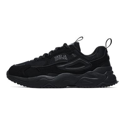 Rayflide Stoff Synthetikleder Bequem Sports Low-Top Lifestyle Schuhe Herren Sneaker Schwarz F12M242121FBK