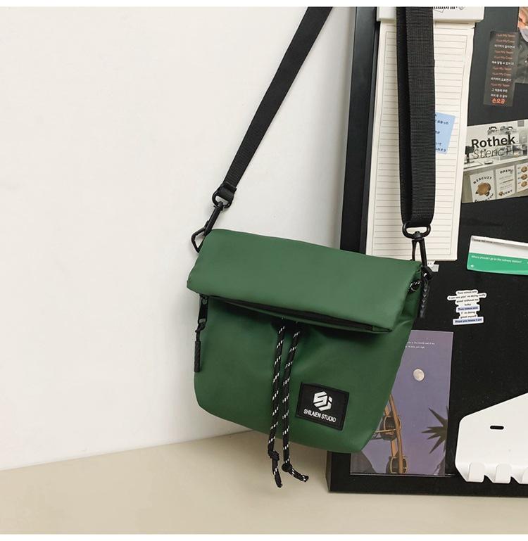 

New small satchel casual couple nylon niche shoulder bag men s bag simple messenger women s bag зелёный