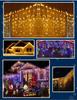 SUCCUL Solar Icicle-Style Christmas Lights, Outdoor Waterproof LED Christmas Lights with Controller, 5m, 120 Bulbs