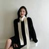 Slim Knit Scarf Women Men Warm Winter Lightweight Long Narrow Wool Blend Neck Wrap Stylish Minimalist Accessory