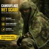 Camouflage Netzschal, Atmungsaktiver Taktischer Scharfschützen-Schleier für Jagd Airsoft Outdoor Militärische Ausrüstung