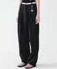 Nigaennikol Double Waistband Slacks_Black