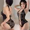 Hot Sexy Sheer Lace Bodysuit Women Sexy Lingerie Fashion Crossover Lace-up Top Erotic Secret Underwear Porn Outfits Sexy Set New
