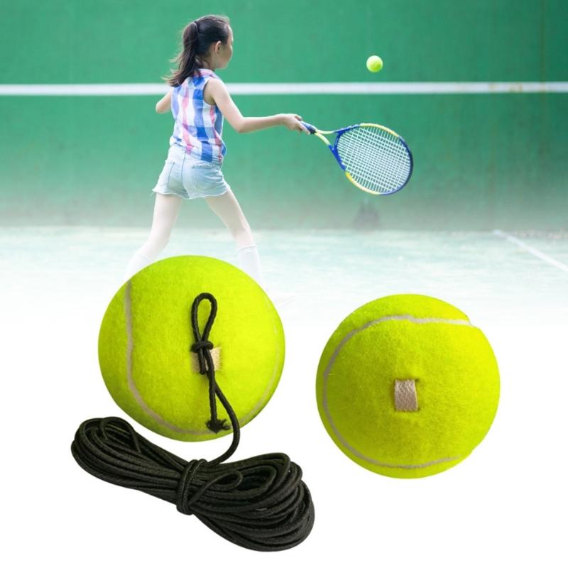5Pcs Tennis Training Balls with String Tennis Trainer Balls Rebounds Practice Balls for Indoor and Outdoor Tennis Practice