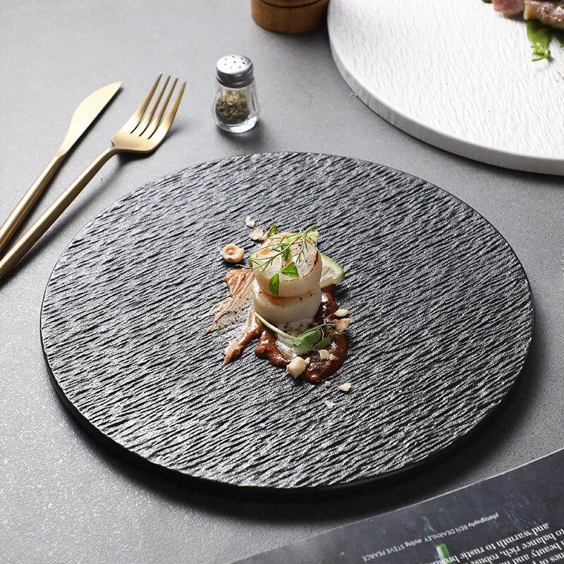 Nordic Ceramic Flat Dinner Plate