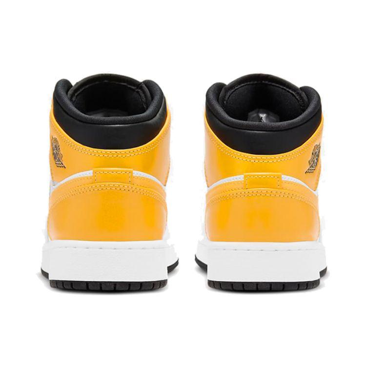 Jordan AJ1 Mid Youth White University Gold Black 554725-170