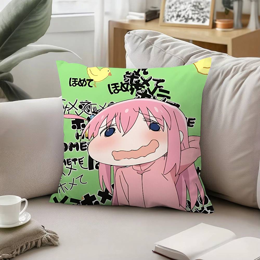 Anime B-BOCCHI THE ROCK-s Throw Pillow Covers Pattern Cushion Cover Suitable For Sofa Bedroom Car Pillow Cover