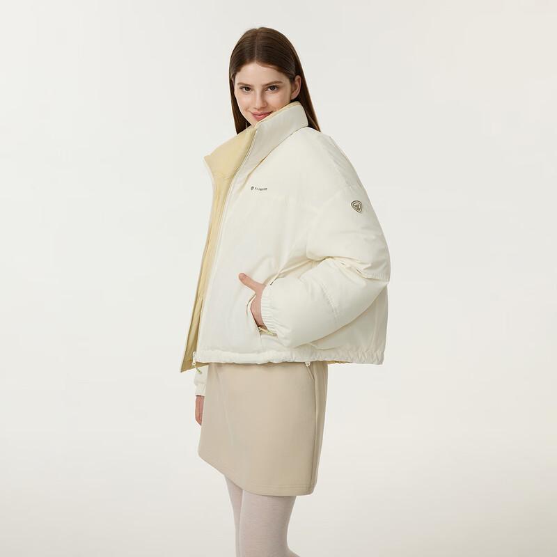 Tanboer Women's Short Solid Stand Collar Down Jacket TB5550320D