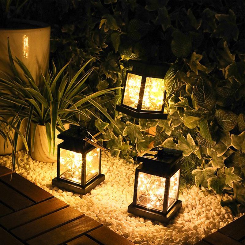 Solar Mini Lantern: Outdoor Courtyard Atmosphere Light with LED Beads - Portable Garden Hanging Candle Light