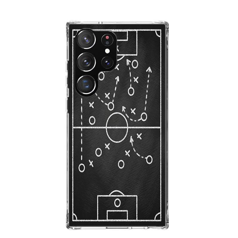 Football Soccer Tactics Time Case Phone Cover for Samsung Galaxy S24 S25 Ultra S23 Plus S22 + S21 S20 FE S10 S25 Edge Trend Fund