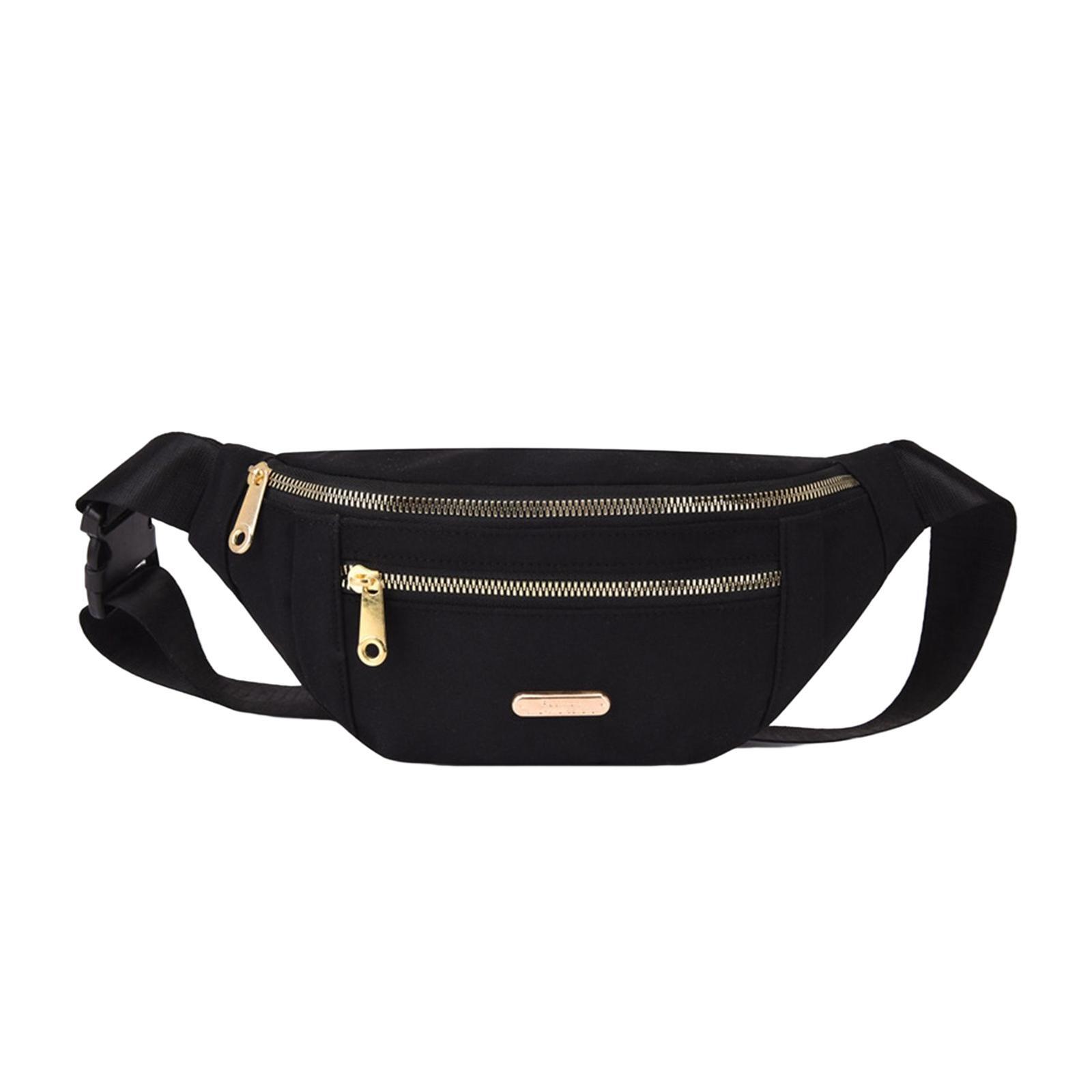 

Модная женская поясная сумка с регулируемым ремнем для путешествий чёрный