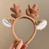 Cartoon Cute Vintage Plush Antler Unisex Headband One-size-fits-all Washing Face Hairpin Taking Photos New Autumn Winter