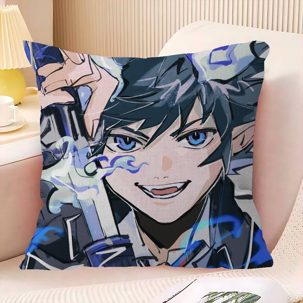 Blue Exorcist Cushion Cover Pillowcase Upholstery Sofa Throw Pillow Home Decor Pillowcas