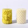 3D Relief Biene Zylindrische Kerze Silikonform Handgefertigt Waben Säule Aromatherapie Kerze Paste Harzform Geschenk Dekoration