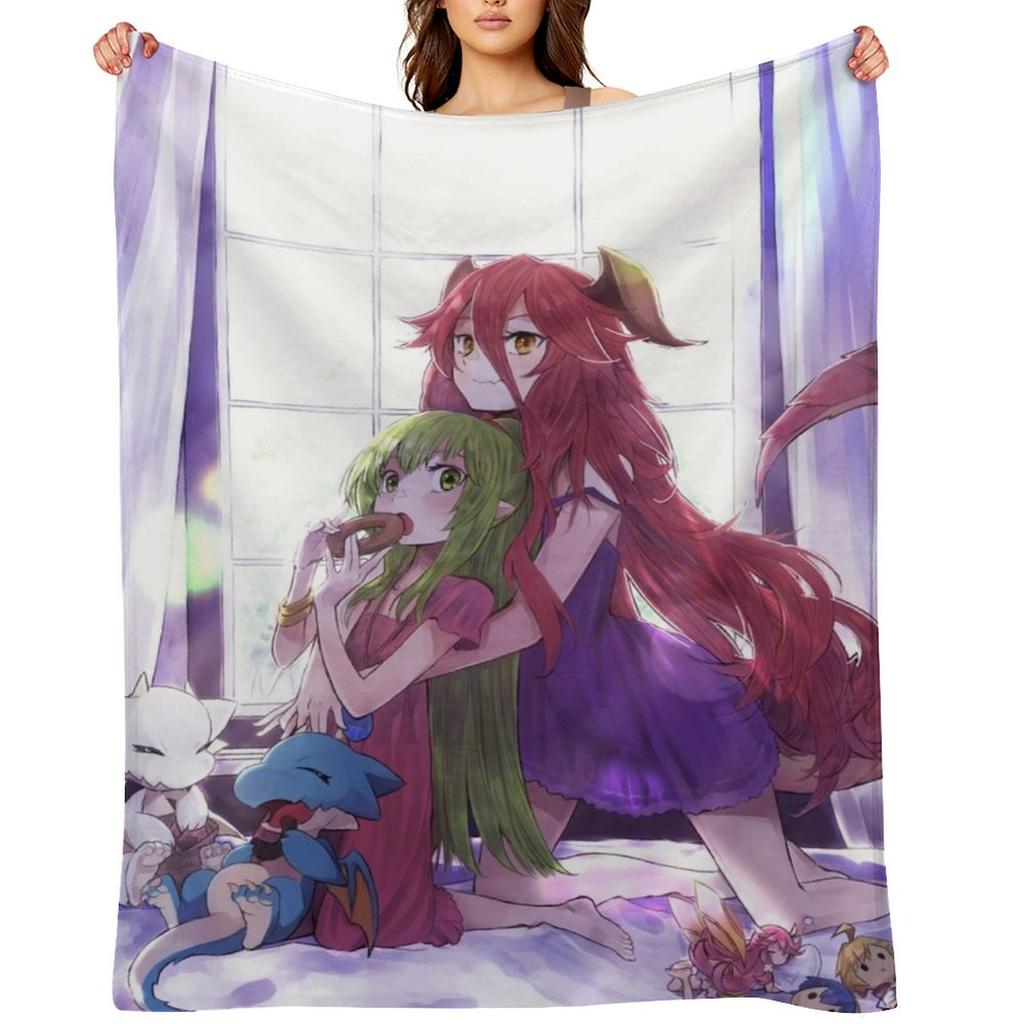 Dragalia lost x Fire Emblem | Notte x Mym Throw Blanket Shaggy Summer cosplay anime valentine gift ideas Blankets