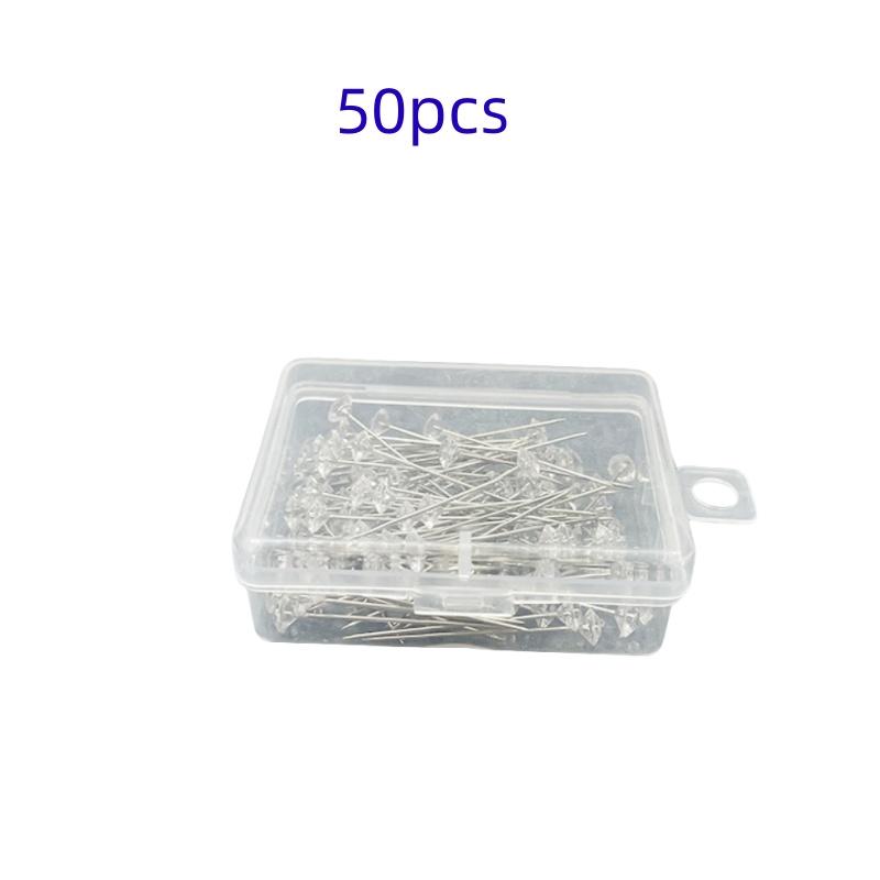 

Alloy Pins Transparent Diamond Pin DIY Wedding Bouquet Pins Stitching Needles Plastic Box Sewing Accessories