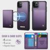 Für iPhone 11 Pro Max Magnetische Hülle CASEME ME80 Serie Leder PC TPU Handyhülle mit Abnehmbarem Portemonnaie