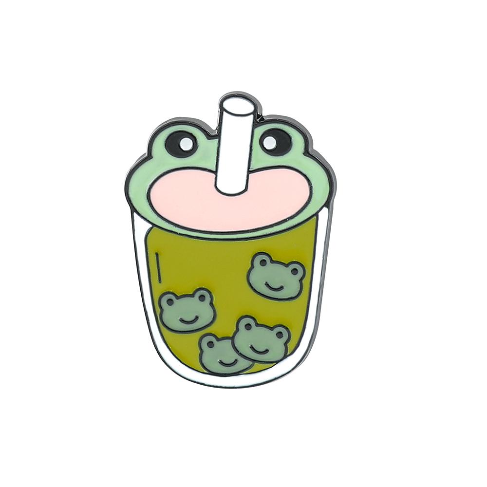 Funny Frog Brooch Charms for Accessories Men Lapel Pins Women Badge Boy Girl Bag Decorations Buckle Accessories Gifts