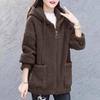 Capospalla Moda da Donna in Lana d'Agnello Sintetica, Felpa Larga Versione Coreana per Primavera e Autunno, Capospalla in Peluche da Donna, Capospalla Casual